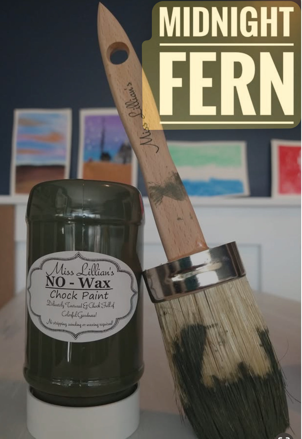Miss Lillian's NO WAX Chock Paint - Midnight Fern
