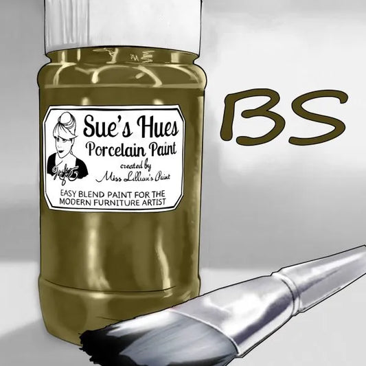 Sue's Hues Porcelain Paint: BS (green, brown) | Chalk & Clay Paint|