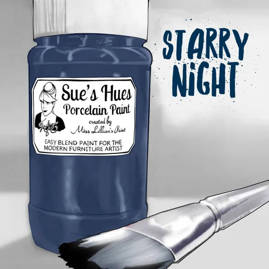 Sue's Hues Porcelain Paint: Starry Night  (dark blue) | Chalk & Clay Paint |